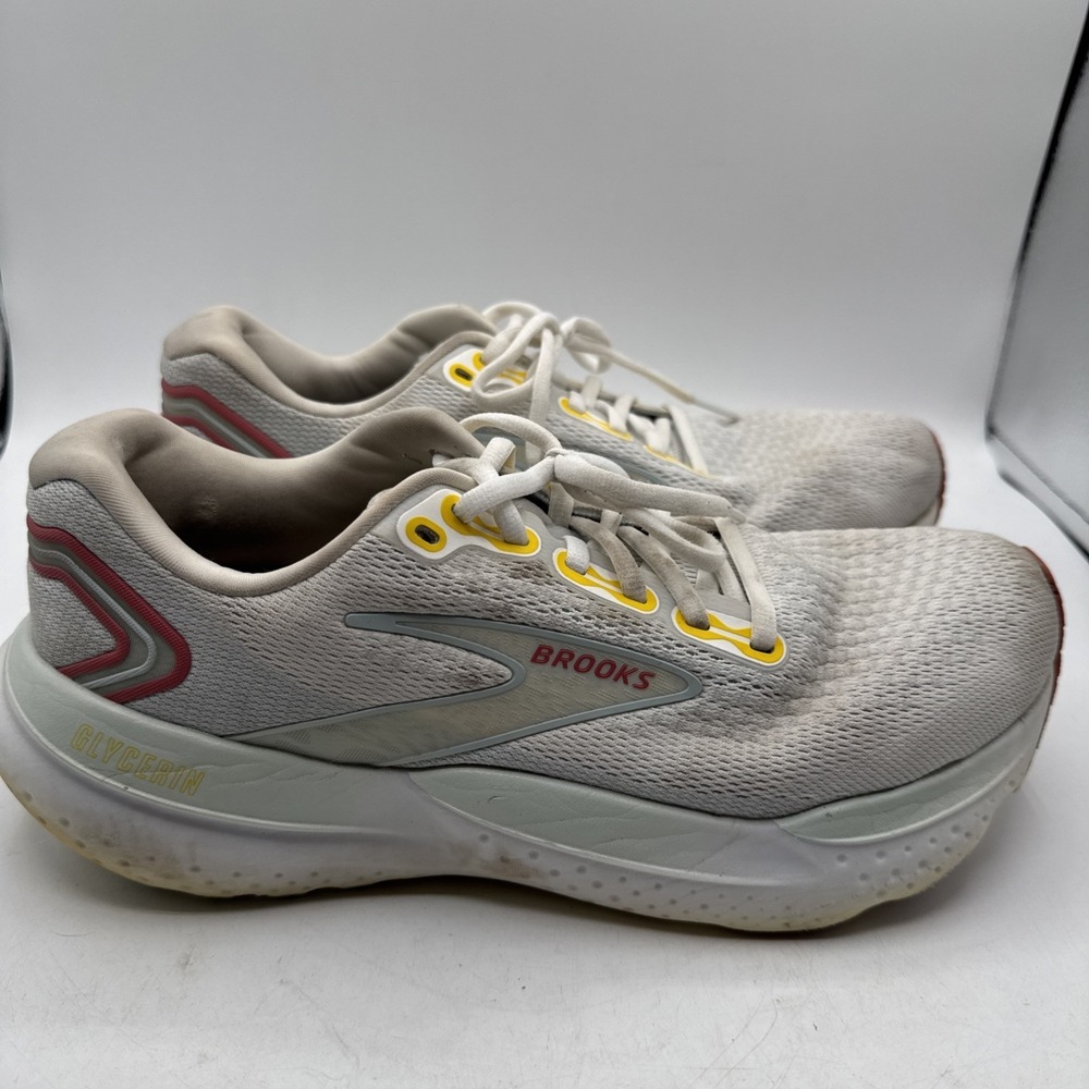 Brooks Glycerin 21 Running Shoe Women's US Size 10 White, Light Blue, Red - Picture 3 of 7